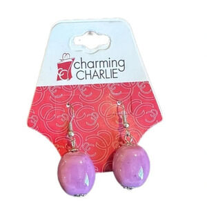 Charming Charlie Purple Dangle Earrings NWT